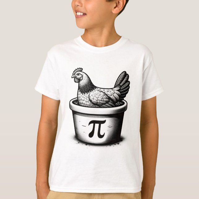 Kyckling Pot Pie Rolig Matematik Puns Kyckling Pot T Shirt (Framsida)