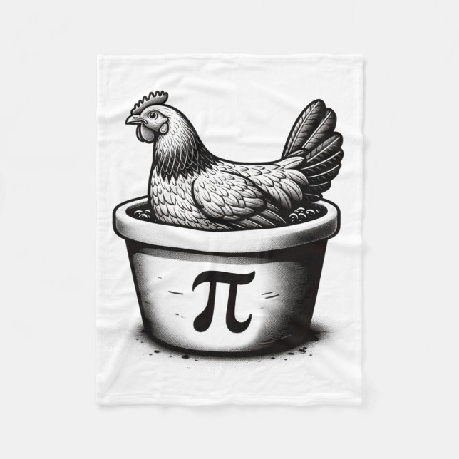 Kyckling Pot Pie Rolig Matematik Skämt Kyckling Po Fleecefilt (Framsidan)