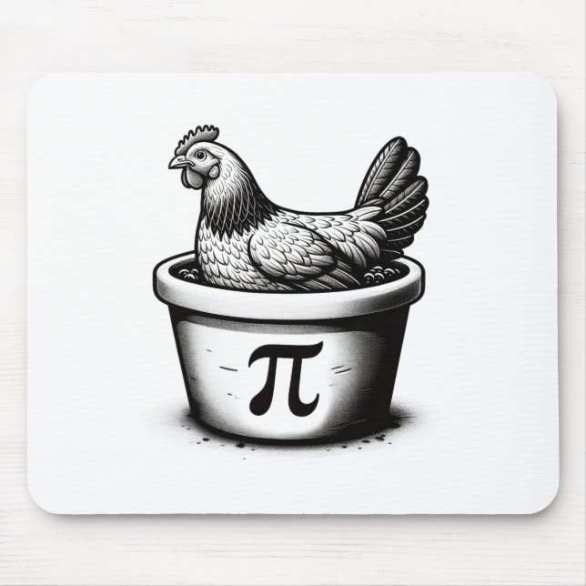 Kyckling Pot Pie Rolig Math Puns Kyckling Pot Pi D Musmatta (Framsidan)