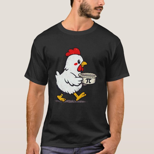 Kyckling Pot Pie Rolig Pi-dagen T Shirt (Framsida)