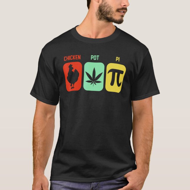 Kyckling Pot Pie Tre Av Mina Favoritsaker Roligt  T Shirt (Framsida)