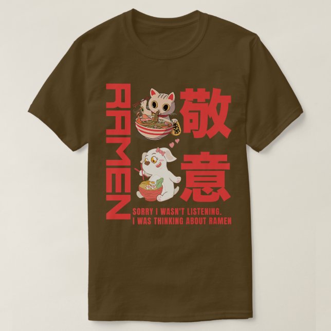 kyckling Ramen Älskare nyans japansk kawaii anime  T Shirt (Design framsida)