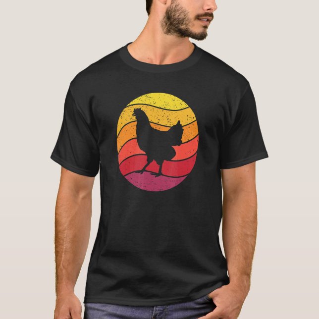 Kyckling Retro Stil Vintage  1 T Shirt (Framsida)