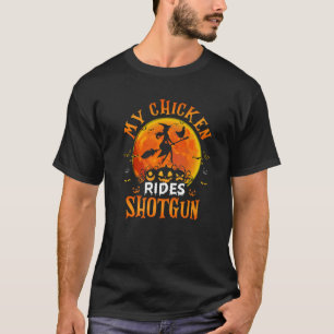 Kyckling Ridar Hagelgevär Kyckling T Shirt
