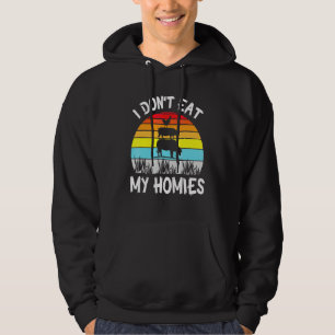 Kyckling Ride Gris Riding Ko Tillsammans Jag Äter Hoodie