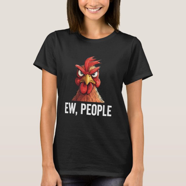 Kyckling rolig introvert t shirt (Framsida)