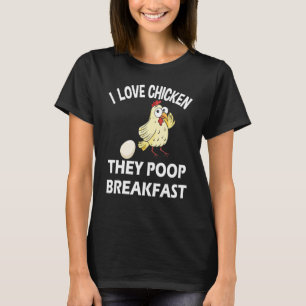 Kyckling Slogan Farmer Tupp De Bajsar Frukost T Shirt