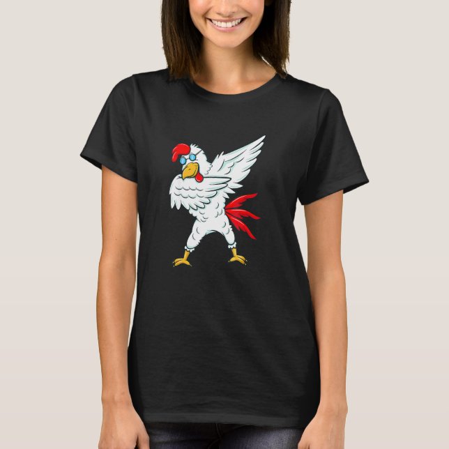Kyckling som Dabbar  Coola Dab Party T Shirt (Framsida)