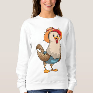 Kyckling som jordbrukare med Hat T Shirt