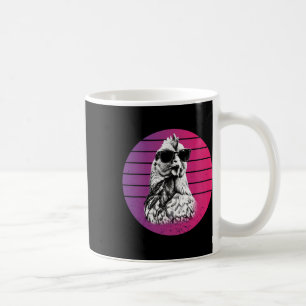 Kyckling Sungles Cool Sketch Fjädrar Humor Djur  Kaffemugg