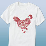 Kyckling T Shirt<br><div class="desc">En hönskonstruktion för älskare av kyckling och fjäderfä, jordbrukare, småbrukare och hönsviskare. Originalkonst av Nic Squirrell.</div>