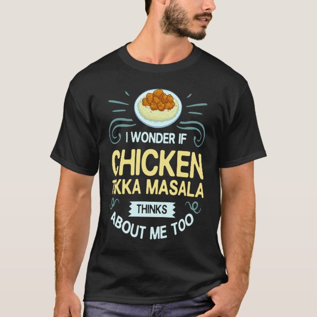 Kyckling Tikka Masala Indisk mat T Shirt (Framsida)