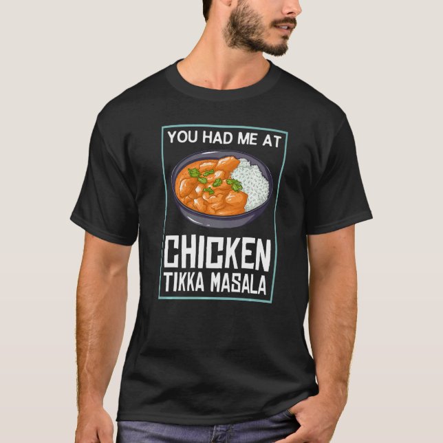 Kyckling Tikka Masala Indisk Mat T Shirt (Framsida)