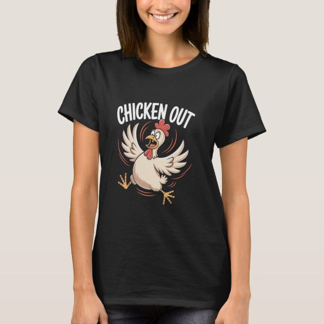 Kyckling Utifrån Jordbruk Kreatur Höns Gård Ägg T Shirt (Framsida)