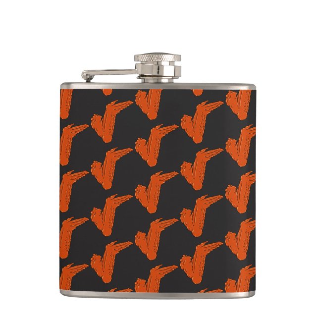 Kyckling Vinge Vinyl Wrapped Flask Fickplunta (Framsidan)