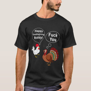 Kyckling Vs Kalkon Glad Thanksgiving Sarcastic T Shirt