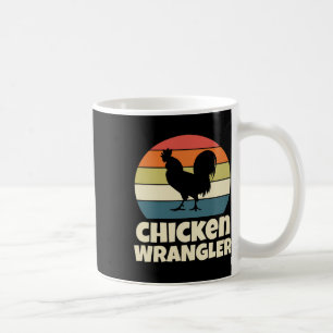 Kyckling Wrangler Bonde Tupp Jordbruk Retro Vint Kaffemugg