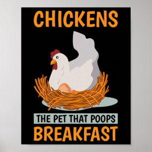Kycklingägare Kycklingmänniskor Husdjuret Som Bajs Poster
