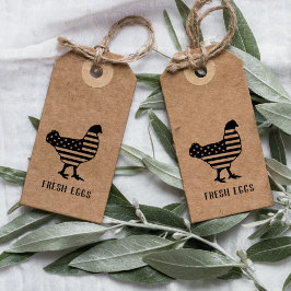 Kycklingägg | Färska ägg | USA flagga Egg Frimärke Stämpel