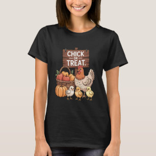 Kycklingälskare Fall Halloween Kyckling eller Beha T Shirt