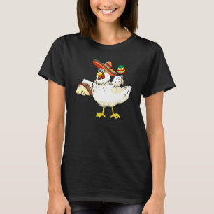 Kycklingälskare Mexikansk hatt Cinco De Mayo Kyckl T Shirt