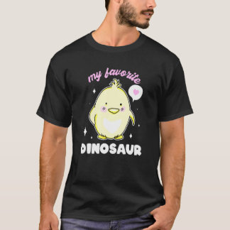 Kycklingälskare Min Favorit Lilla Dinosaurie Skämt T Shirt