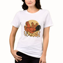 Kycklingälskares damt-shirt