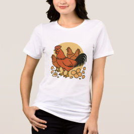 Kycklingälskares damt-shirt t shirt