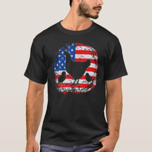 Kycklingar Amerikansk Flagga Patriotisk 4:e Juli U T Shirt