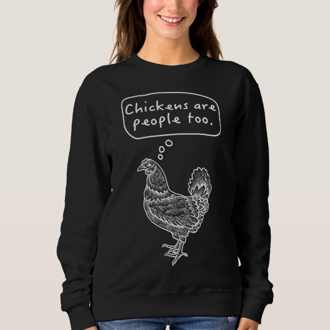 Kycklingar är också människor t shirt (Framsida)