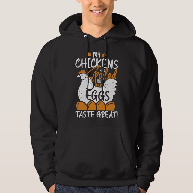 Kycklingar är spillda hoodie (Framsida)