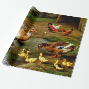 Kycklingar av Anka och anklings på gården Presentpapper