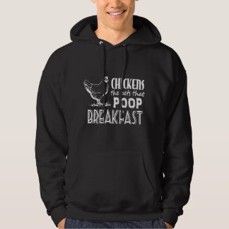Kycklingar De Husdjur Som Bajsar Frukost Roligt Hoodie