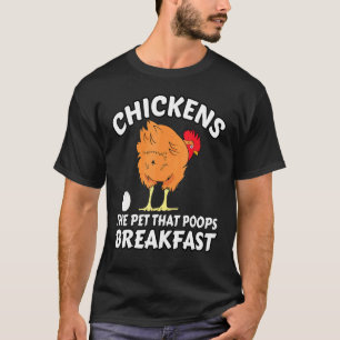 Kycklingar Det Husdjur Som Bajsar Frukost Kyckling T Shirt