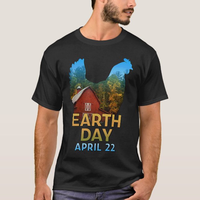 Kycklingar Earth Day 22 april Miljö T Shirt (Framsida)