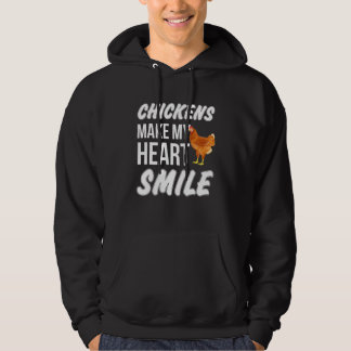 Kycklingar Får Mitt Hjärta Att Le Farmer Chicken Hoodie
