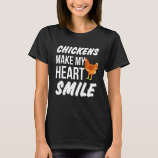 Kycklingar Får Mitt Hjärta Att Le Kycklingbonde T Shirt