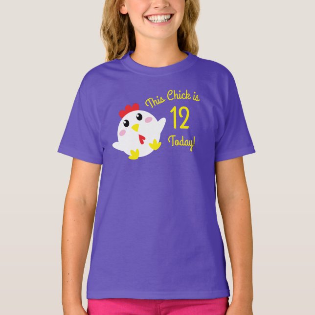 Kycklingar Födelsedagsfest Kids T Shirt (Framsida)
