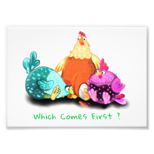 Kycklingar för fotoutskrift av servergrupp som vän fototryck