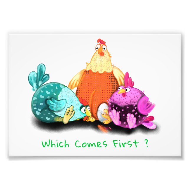 Kycklingar för fotoutskrift av servergrupp som vän fototryck (Framsidan)