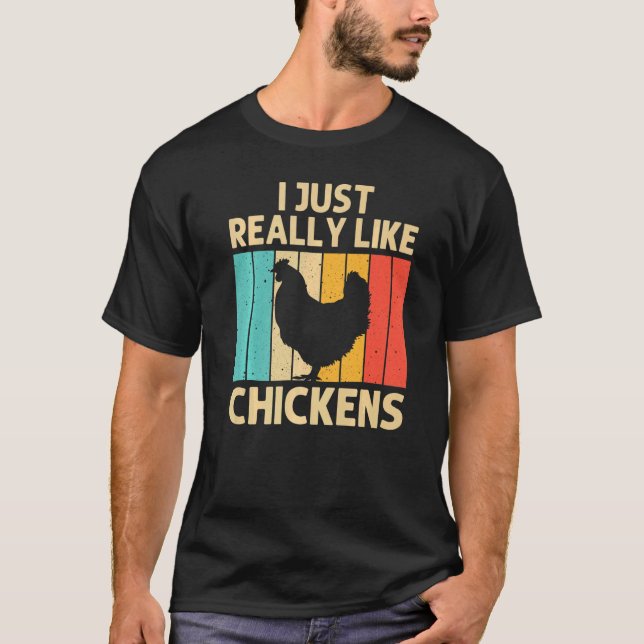 Kycklingar För manar kvinnor Farmer Chicken Farm H T Shirt (Framsida)