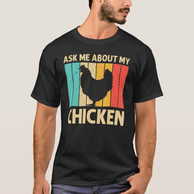 Kycklingar För manar kvinnor Farmer Chicken Farm H T Shirt (Framsida)