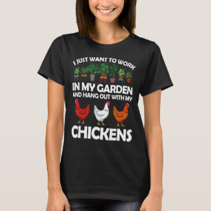Kycklingar För manar kvinnor kycklingträdgården T Shirt