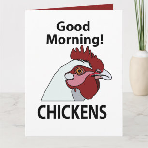 Kycklingar God Morgon Rolig Kyckling Kort