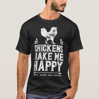 Kycklingar gör mig till Lycklig Chicken Tee