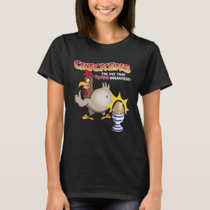 Kycklingar Husdjuret som bajsar frukost Kyckling T Shirt