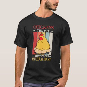 Kycklingar Husdjuret Som Bajsar Frukost Kycklinggå T Shirt