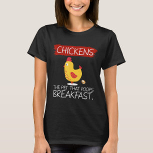Kycklingar Husdjuret Som Bajsar Frukost På Julen T Shirt