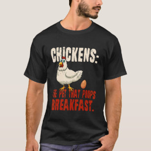 Kycklingar Husdjuret Som Bajsar Frukost T Shirt