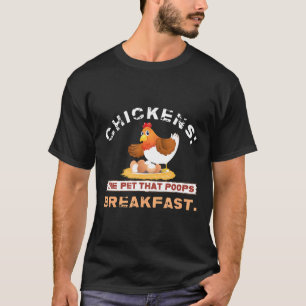 Kycklingar Husdjuret Som Bajsar Frukostbonde T Shirt